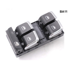 Конзола с хром детайл за 4 ел. стъкла за Audi A4 B8 A5 Q5 - BA11 - Sellzone.bg Конзола с хром детайл за 4 ел. стъкла за Audi A4 B8 A5 Q5 - BA11